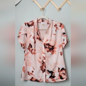 NWOT Calvin Klein floral blouse